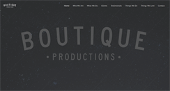 Desktop Screenshot of boutiqueproductions.com